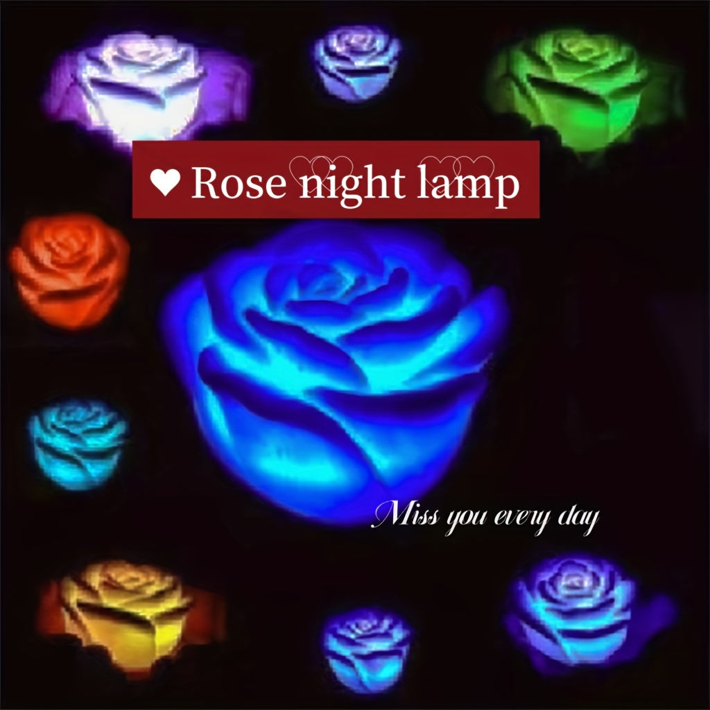 5pcs LED Rose Night Light Holiday Party Light Rose Wedding Light