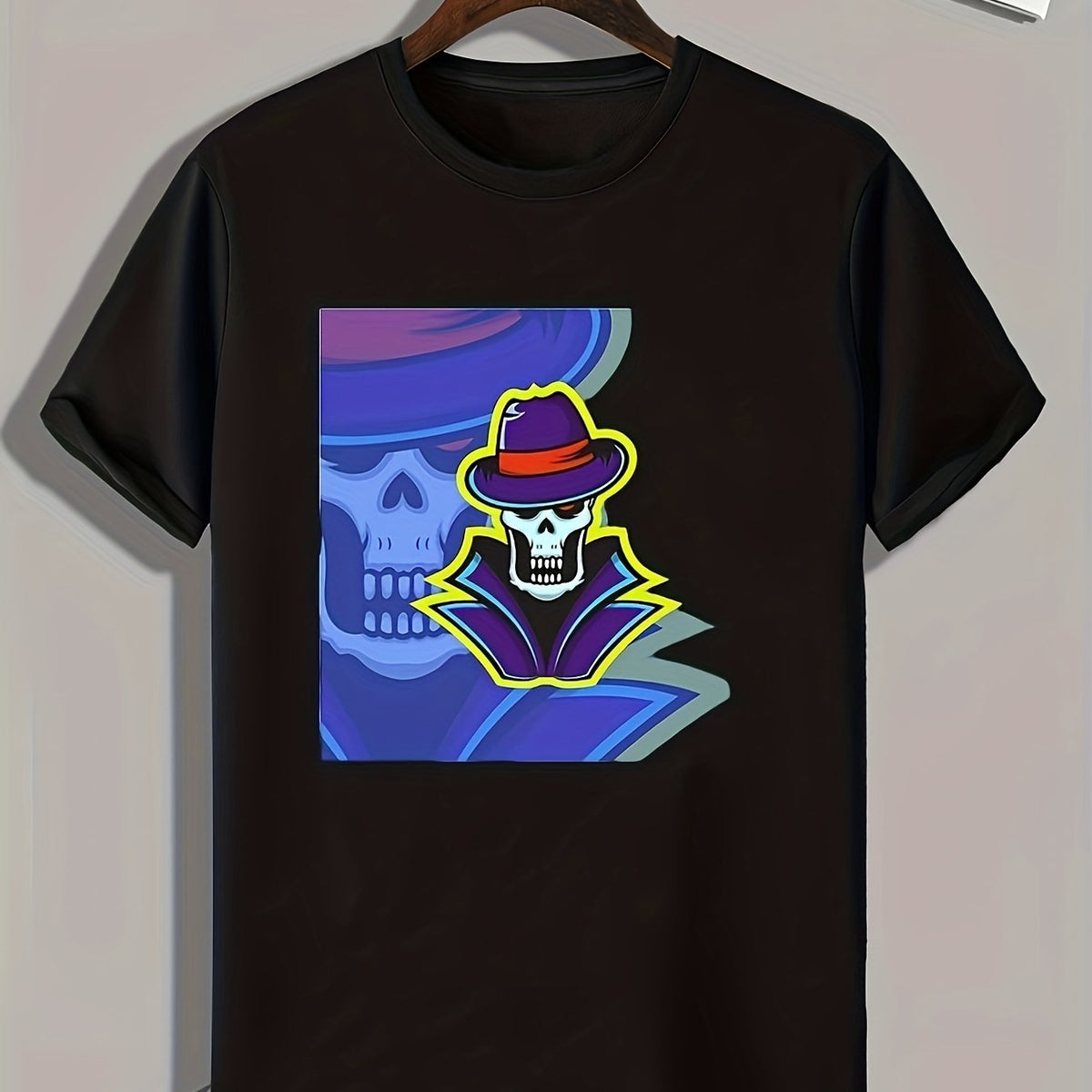 Skull Print Men's Graphic T shirt Casual Comfy Tees For Summer