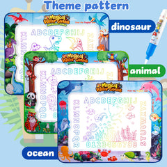 MQUDUO Large Kids Water Drawing Mat with Alphabet Numbers Animals