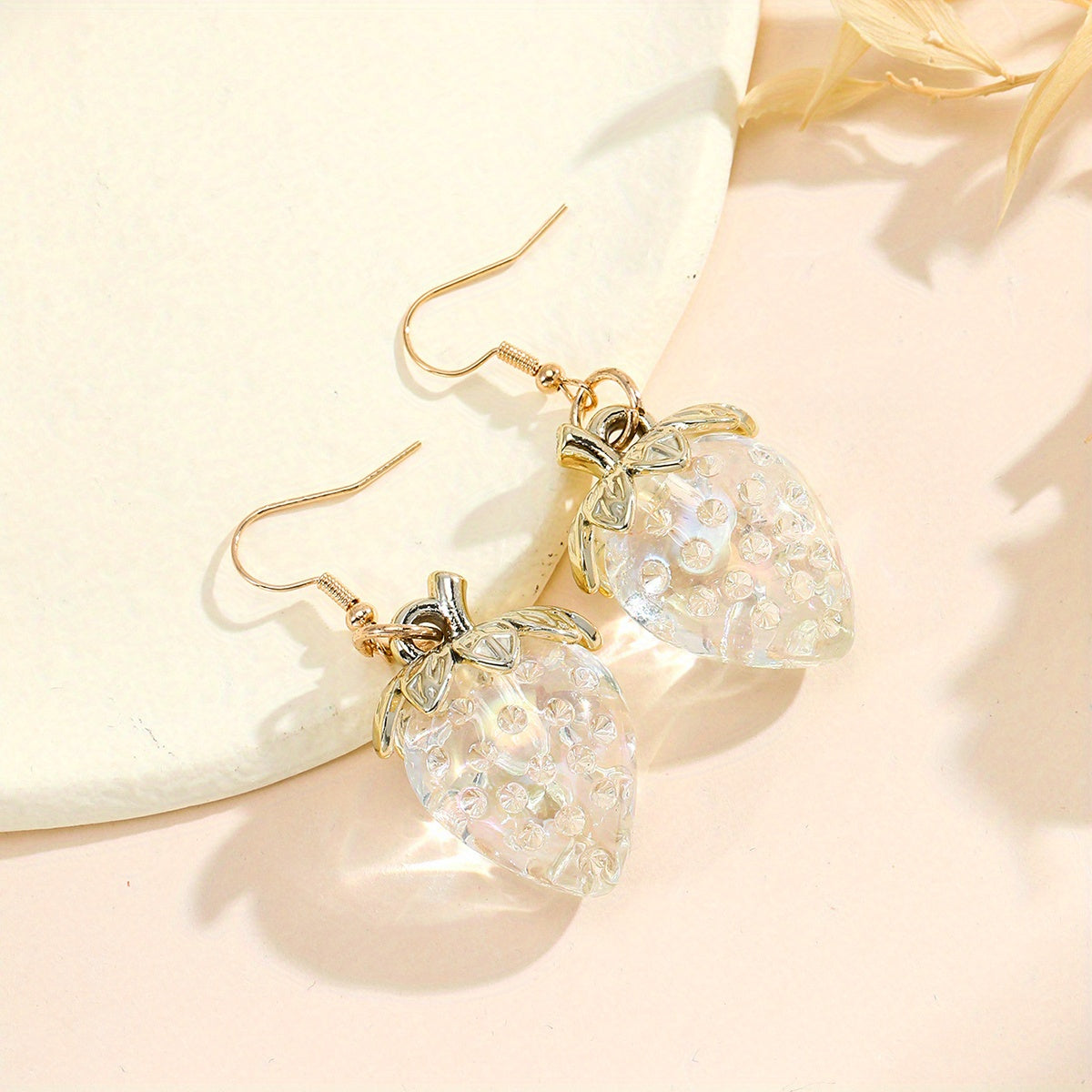 Strawberry Resin Earrings Fun Fruit Earrings For Women Girls