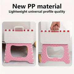 Portable Folding Stool with Handle for Bathroom Kitchen