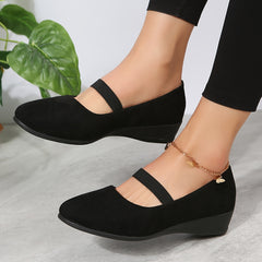 Women's Comfort Wedge Slip On Shoes Soft Sole Casual Walking Flats