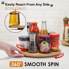 Turntable Organizer Spice Spinner Seasoning Rack Holder Storage Box