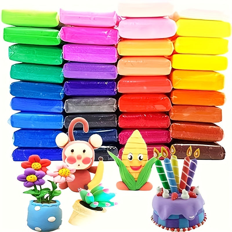 Air Dry Clay Set Lightweight Flexible Easy to Shape Crafting Modeling Deco