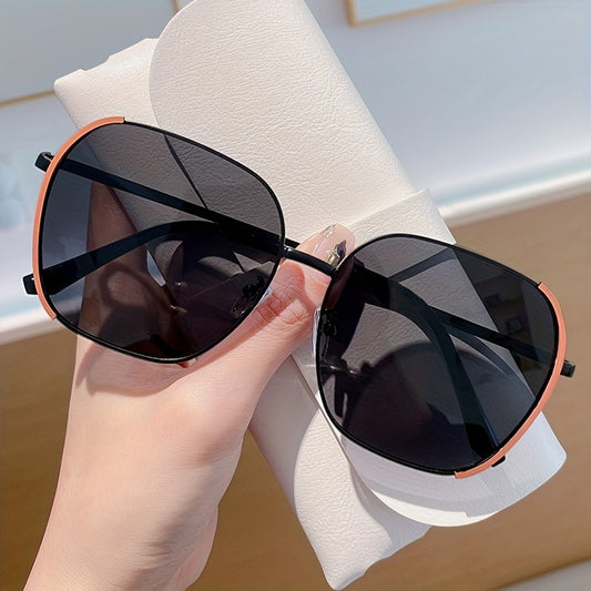 Gradient Metal UV400 Square Sunglasses for Women Men