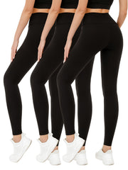 Soft Solid Sports Leggings For Women High Waisted Tummy Control
