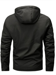 Men's Soft Shell Jacket Hooded Vintage Casual Comfy Jacket
