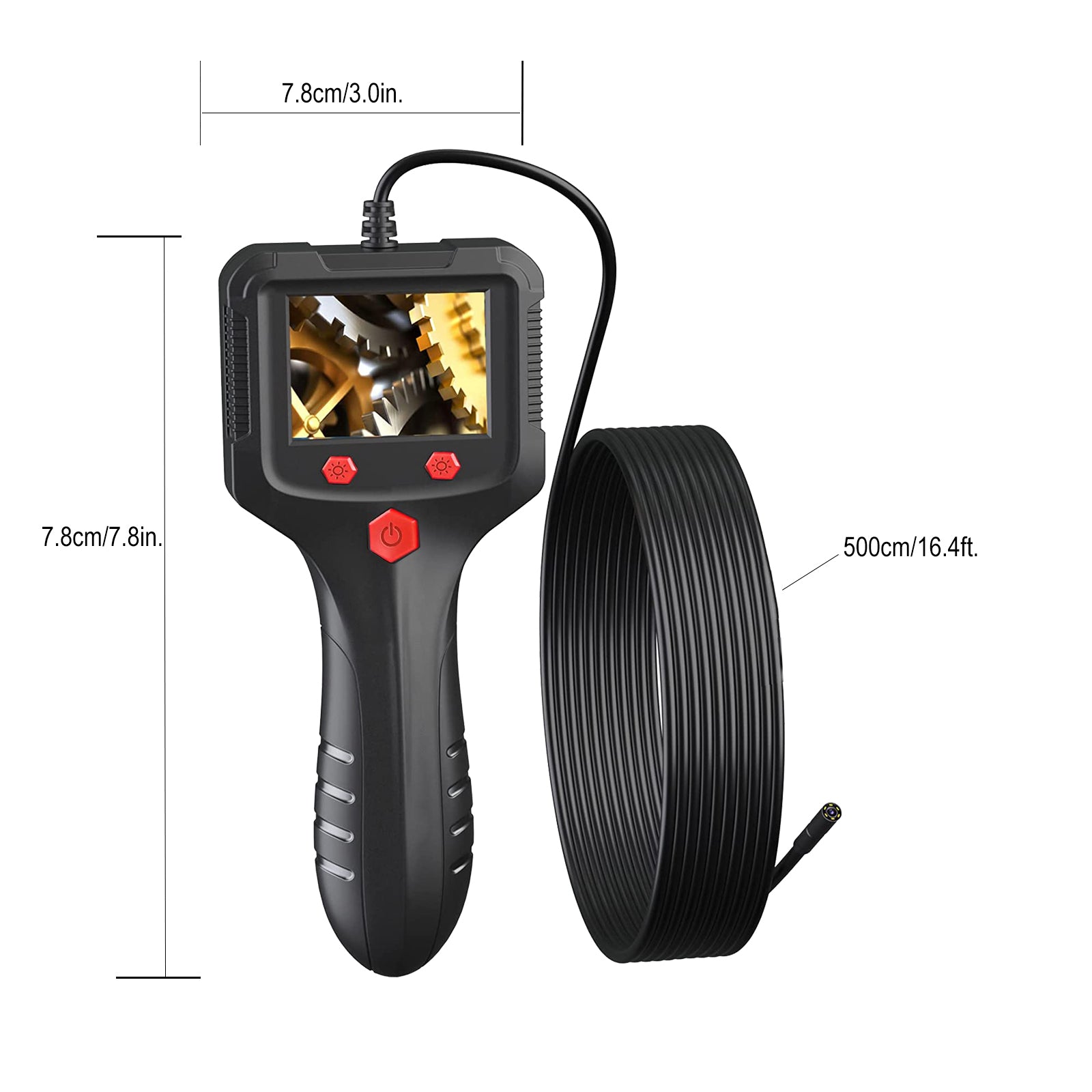 Handheld Borescope Endoscope Inspection Camera 6 LED Lights