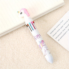1 Pc Cartoon 10 Ballpoint Pen Transparent Plastic Office Student Neutral Pen