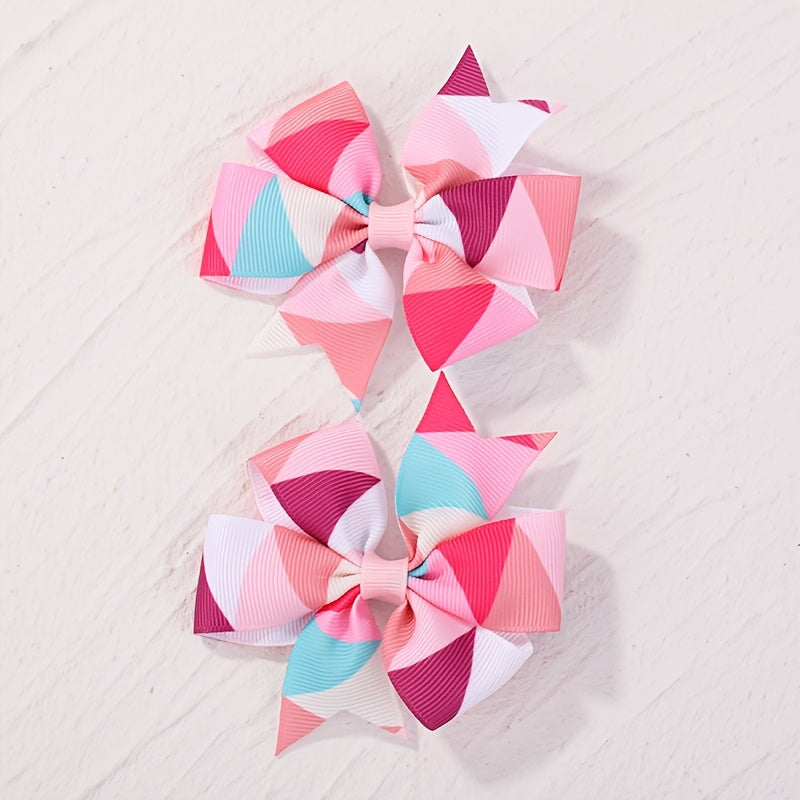 2pcs Bow Hair Clip Ponytail Clip Baby Girls Hair Accessories Set