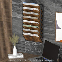 8 Pocket Wall File Shelf Organizer