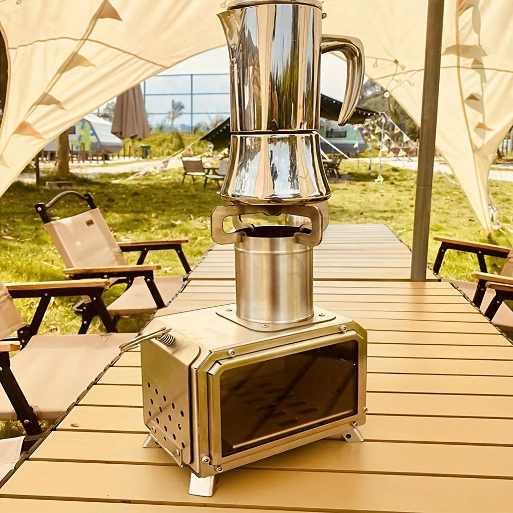 Portable Stainless Steel Wood Stove for Camping