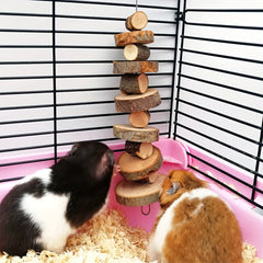 Natural Wood Chew Toy for Hamsters and Small Pets