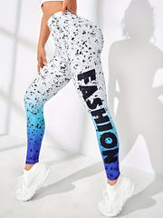 Gradient Print Yoga Fitness Leggings for Women