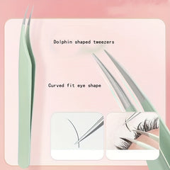 Stainless Steel Eyelash Extension Tweezers High Precision False Eyelash Tweezers