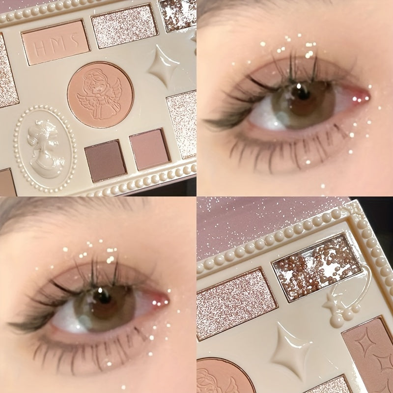 Glazed Eyeshadow Palette Earth Tone Pearly Matte Series