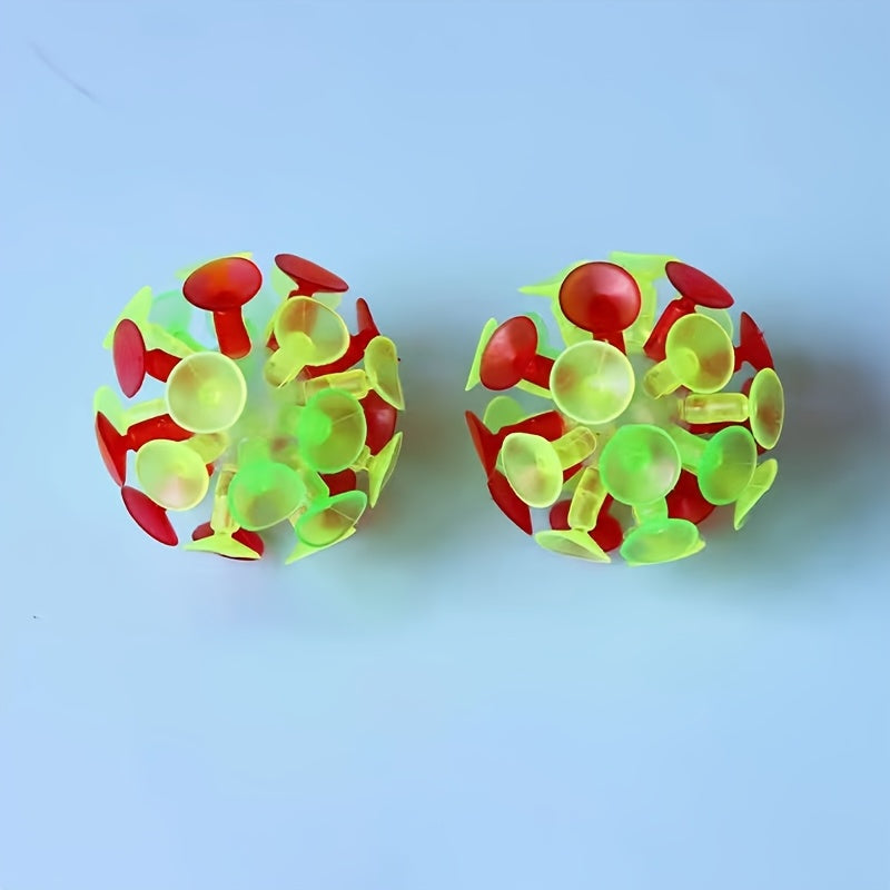 2pcs Colorful Suction Cup Balls Interactive Throw and Catch Toy