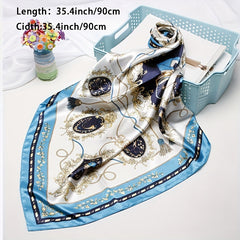 Carriage Pattern Bandana Silk Tube Top Shawl Scarf Wrap