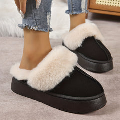 Women's Non Slip Snow Shoes Comfortable Fleece Warm Ankle Shoes