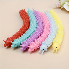 18pcs Vibrant Elastic Dinosaur Toys Colorful Stretchy Silicone Ropes