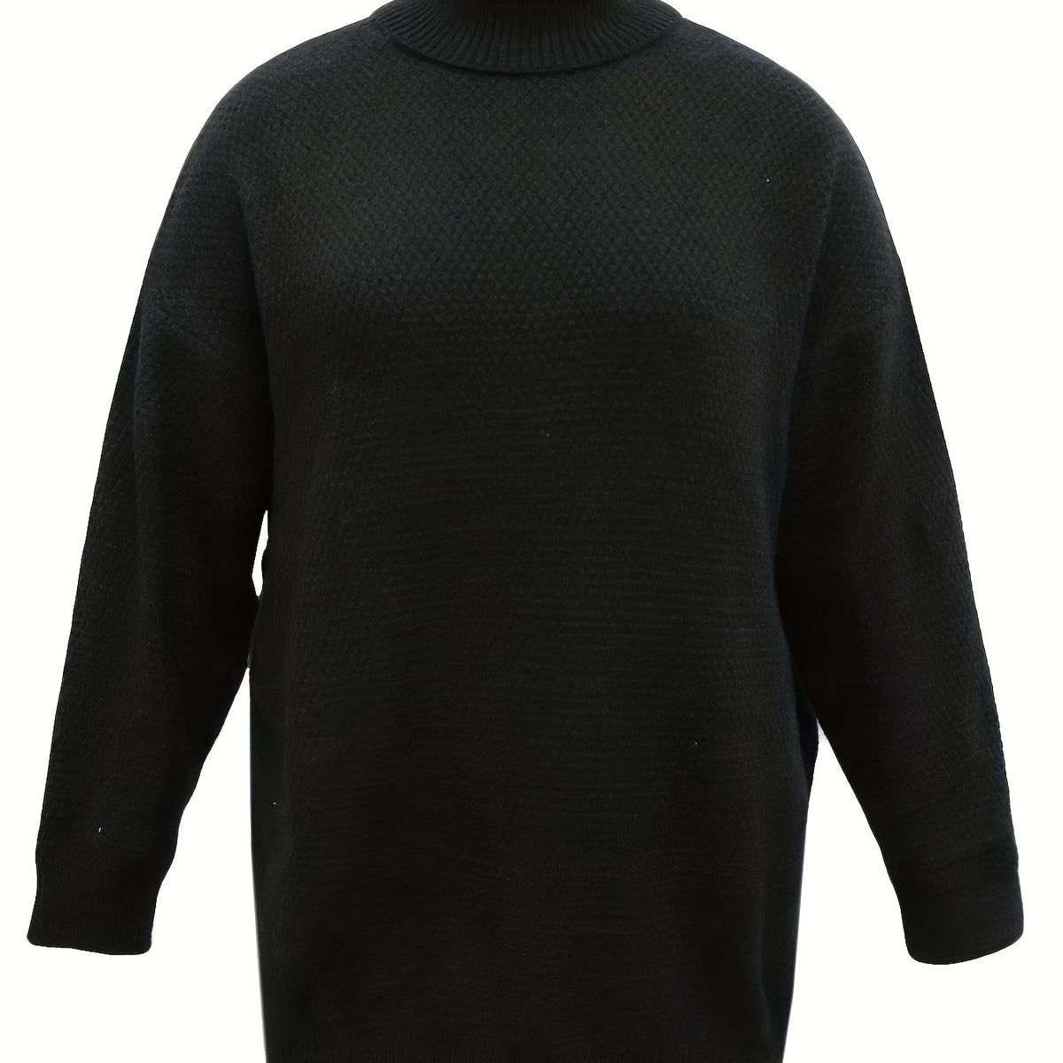  Turtle Neck Split Sleeve Sweater