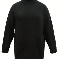  Turtle Neck Split Sleeve Sweater
