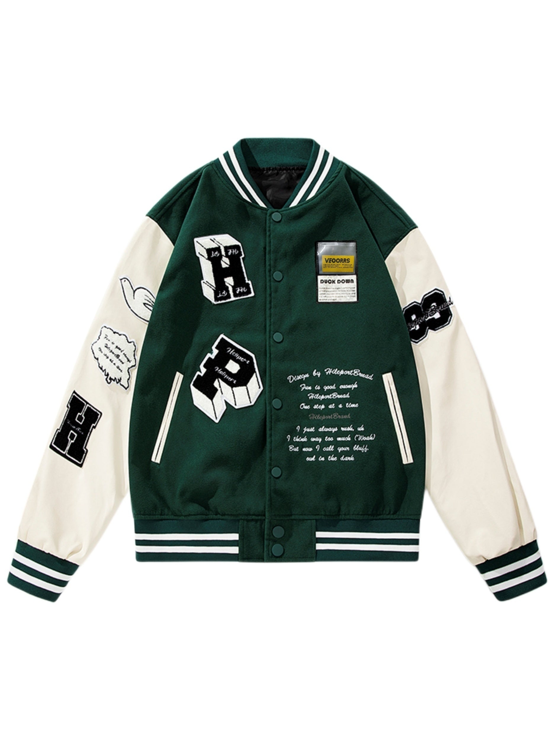 Men's Varsity Jacket Button Up Fall Baseball