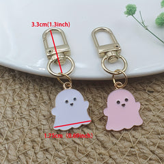 Halloween Ghost Little Ghost Keychain Golden Door Buckle Men's Car Key Ring