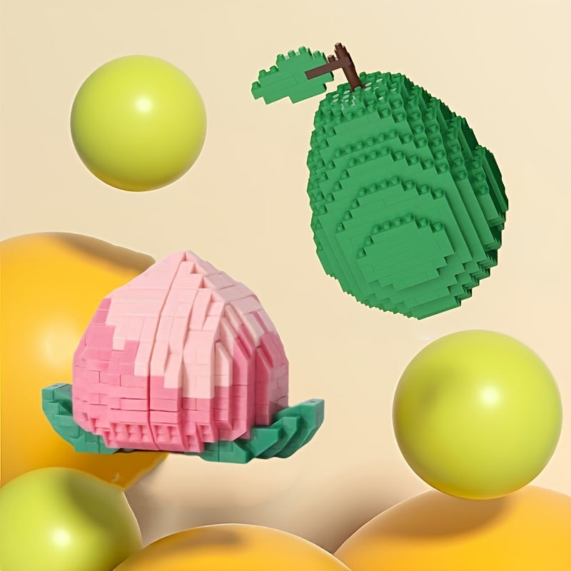 DIY Fruit Building Blocks Toys Banana Avocado Honey Peach