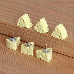 12pcs Decorative Push Pins For Cork Board, Cheese Thumb Tacks For Bulletin Board