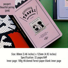 32-Page Hand Account Book with Replaceable Inner Core & Grid Pages