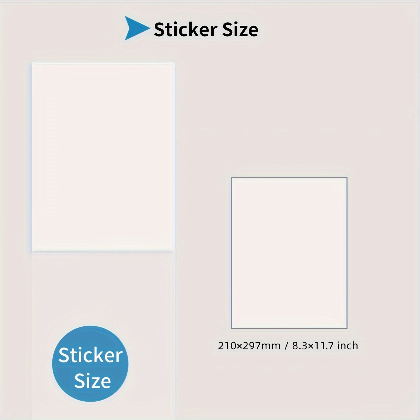 10 Sheets Matte Sticker Paper for Laser Inkjet Printers - A4 Size