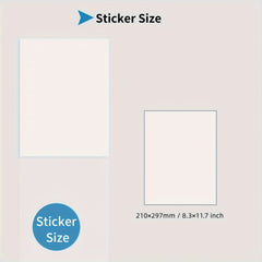 10 Sheets Matte Sticker Paper for Laser Inkjet Printers - A4 Size