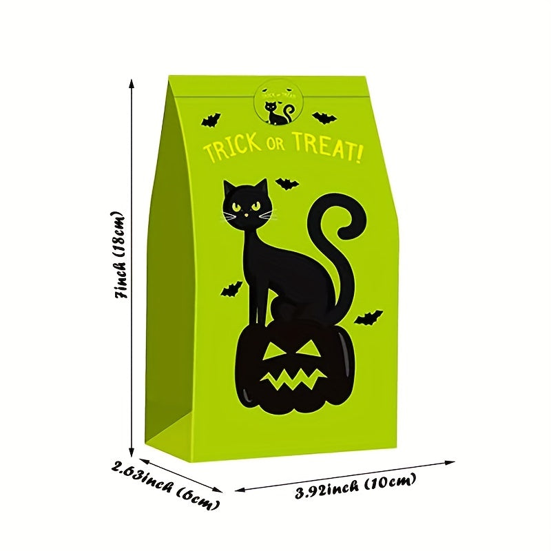 40 Pcs Halloween Paper Bags & Stickers for Candy Storage