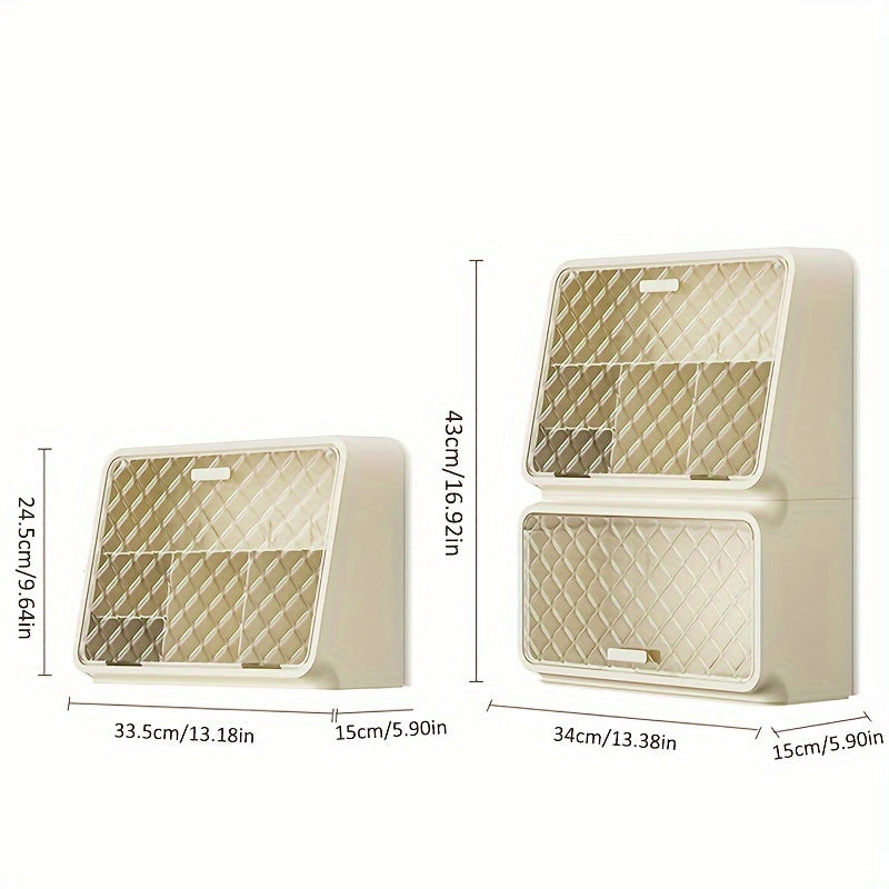 Desktop Coffee Cup Storage Rack with Dustproof Door