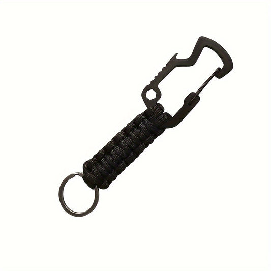 Outdoor Climbing 7-Core Cord Rope Keychain Carabiner DIY Buckle