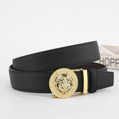 Men's Wild Style Automatic Buckle Belt with Rhinestones