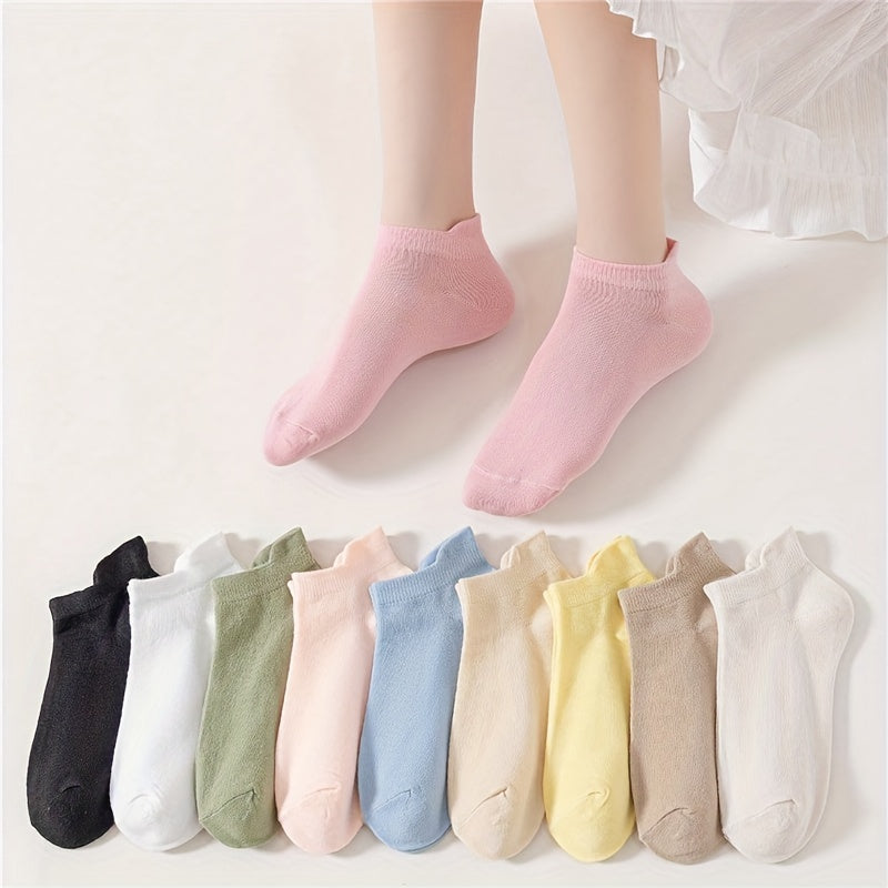 10 Pairs Lightweight Ankle Socks for Women