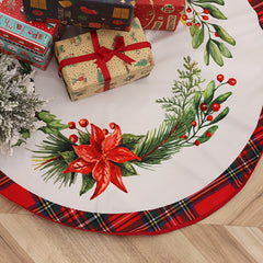 Christmas Print Tree Dress Cartoon Round Elk Christmas Tree Decoration