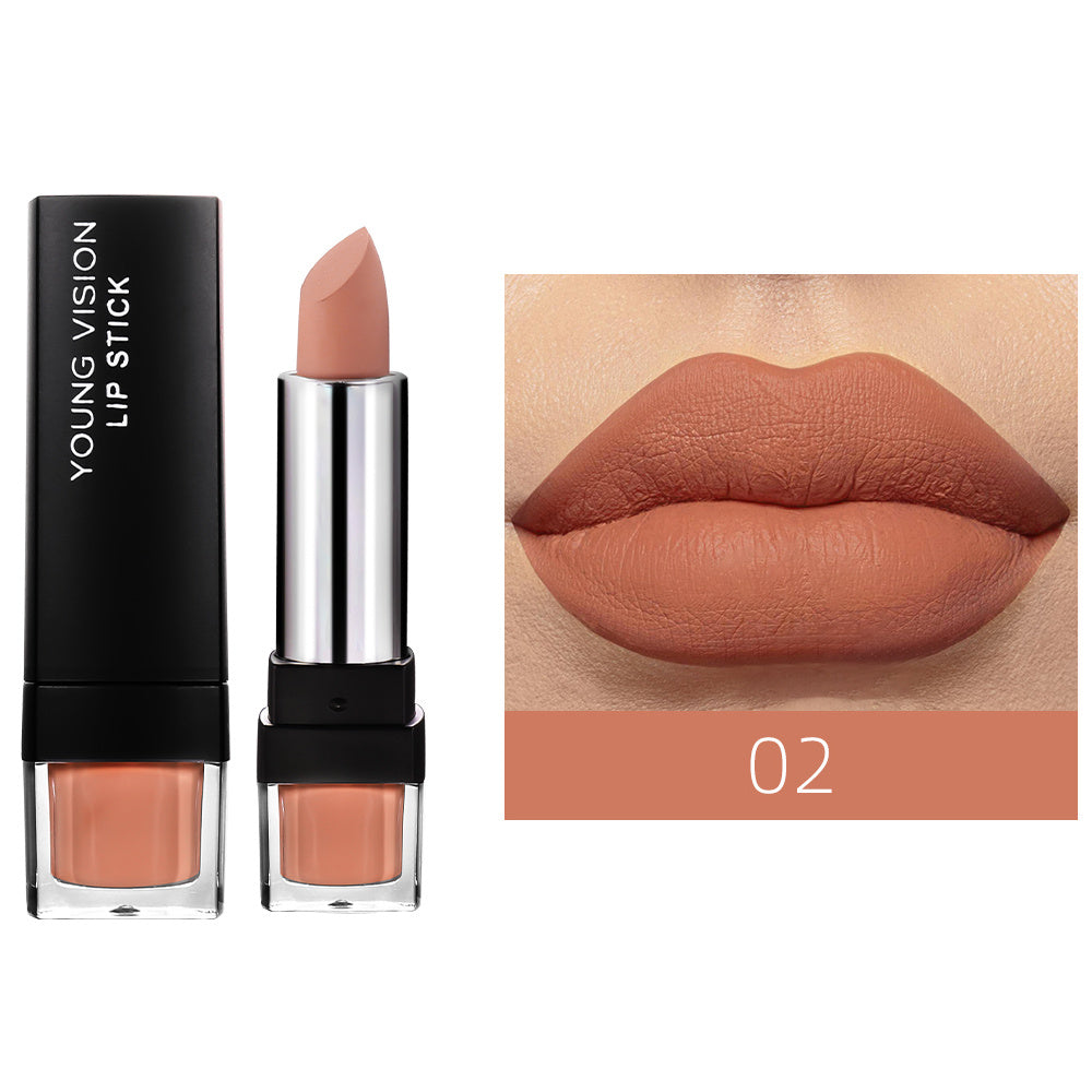 Classic Red Brown Lipsticks Nude Matte Finish 12 Colors