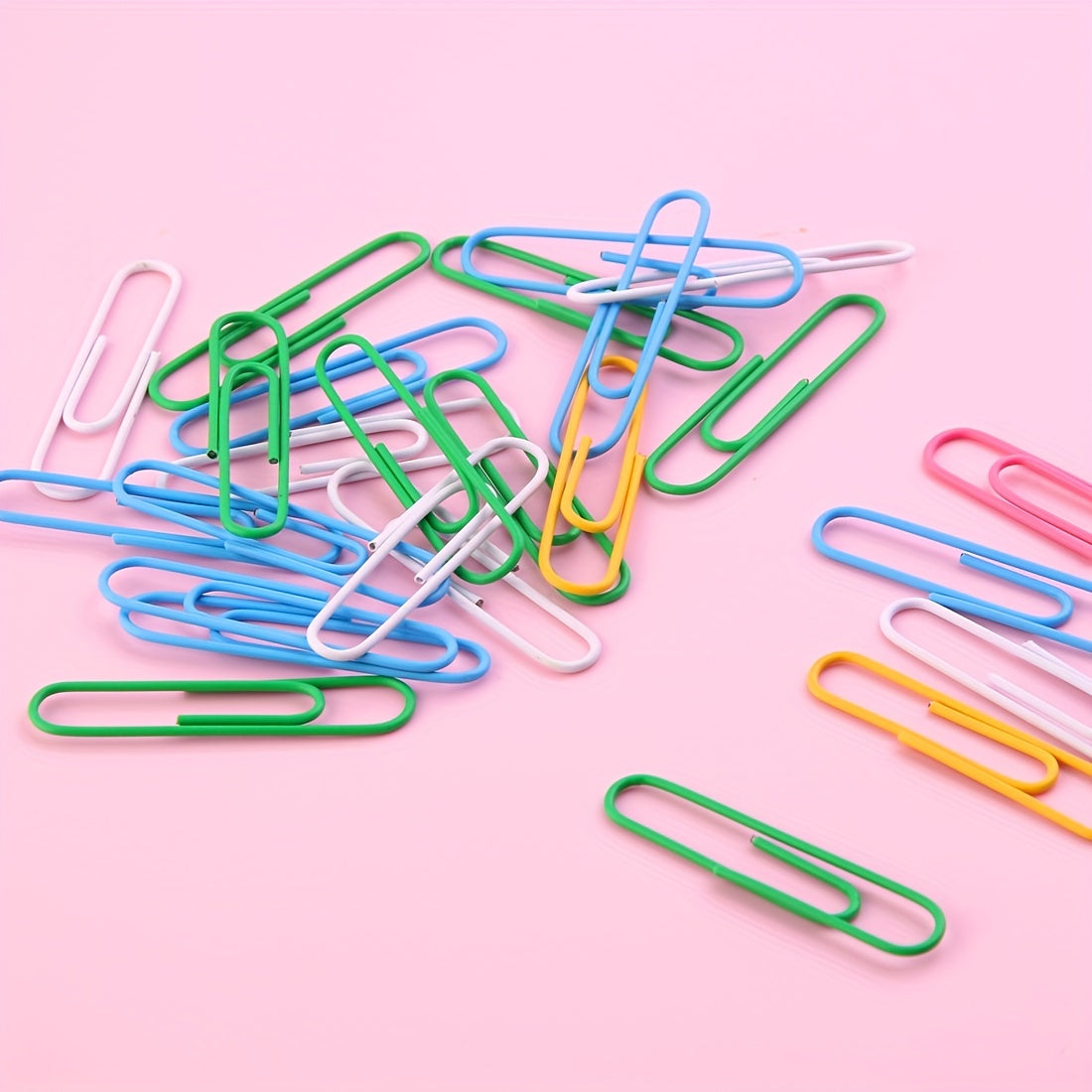 50mm Coated Paper Clips Assorted Colors - Pack of 25