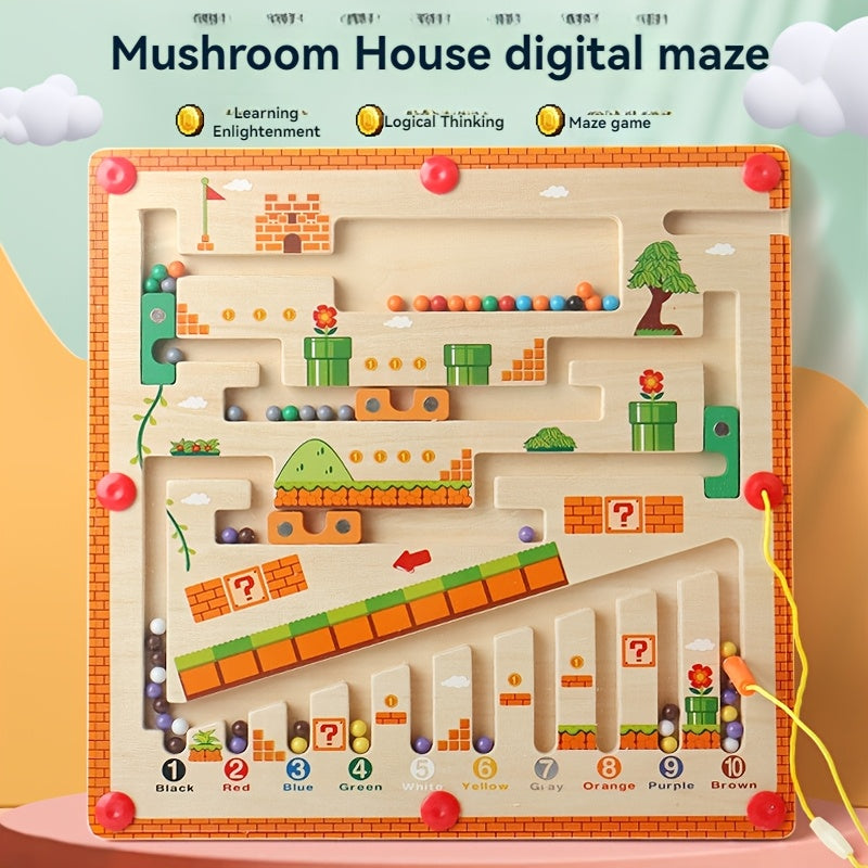 Wooden Valentine's Children's Magnetic Mazes Educational Toys