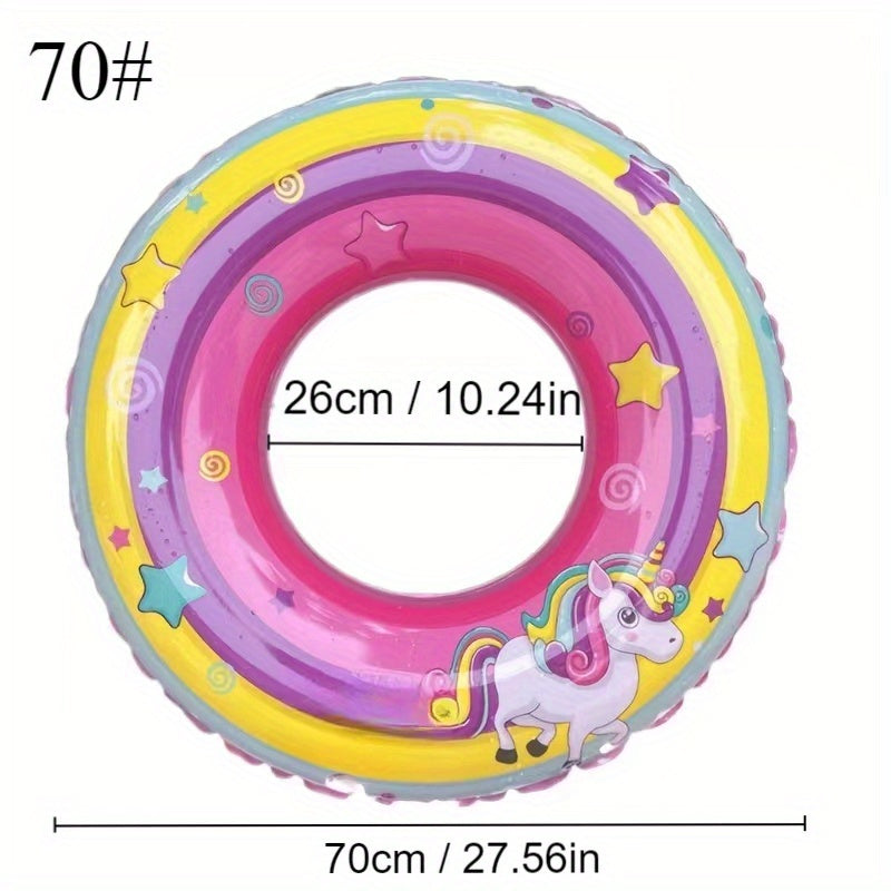 Baby Rainbow Horse Swimming Ring Inflatable Floating Ring
