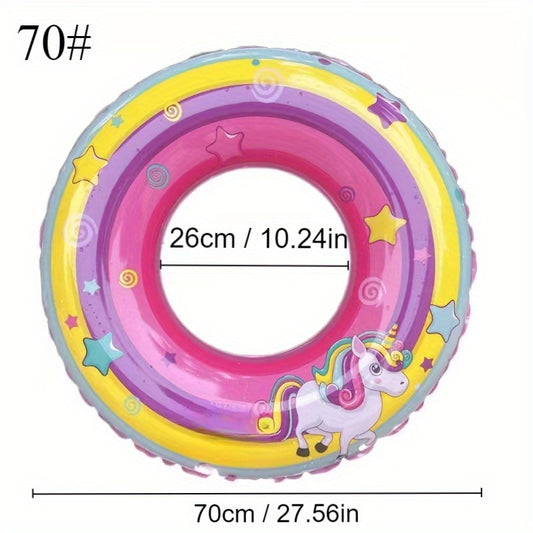 Baby Rainbow Horse Swimming Ring Inflatable Floating Ring