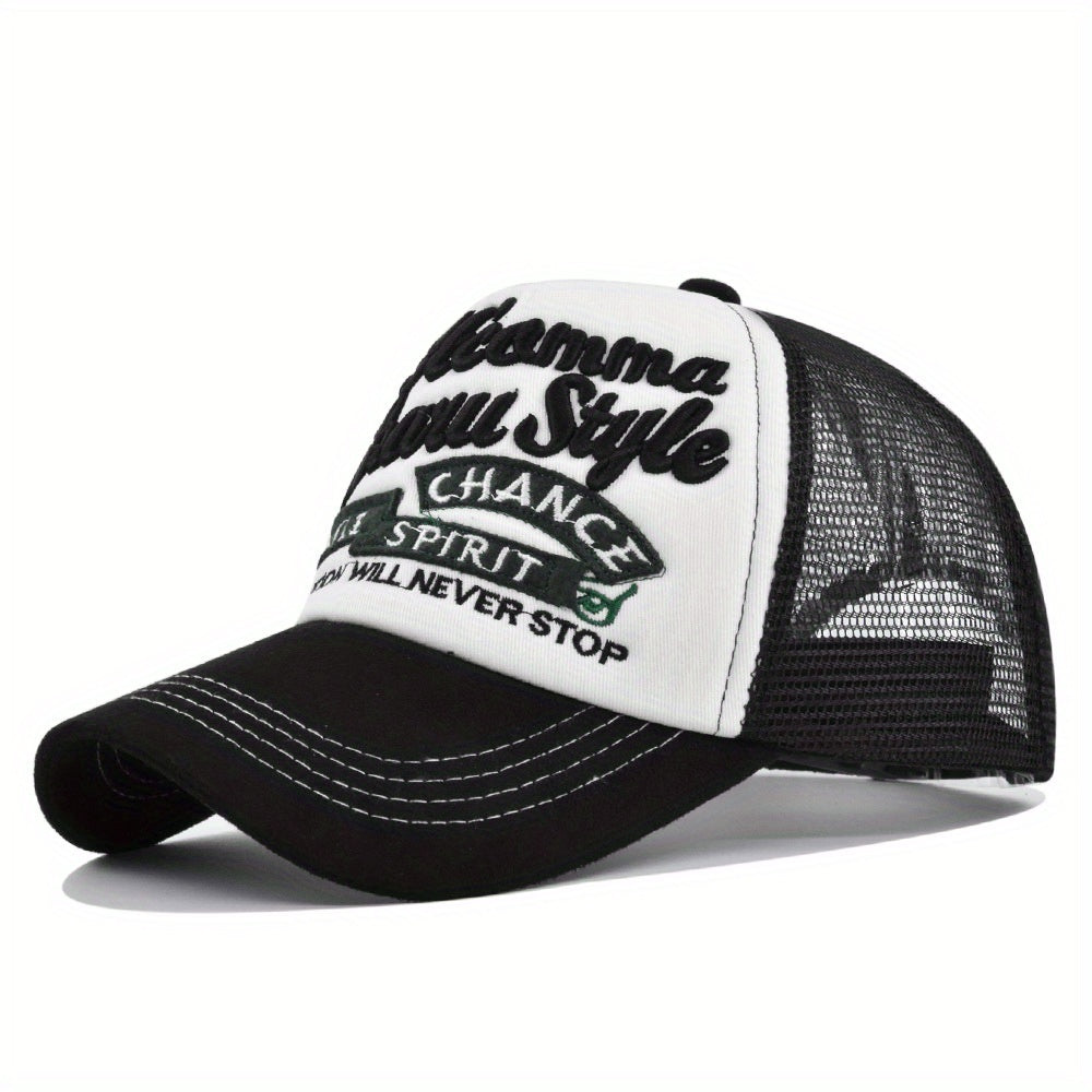 3D Embroidery Alphabet Baseball Cap Mesh Hat