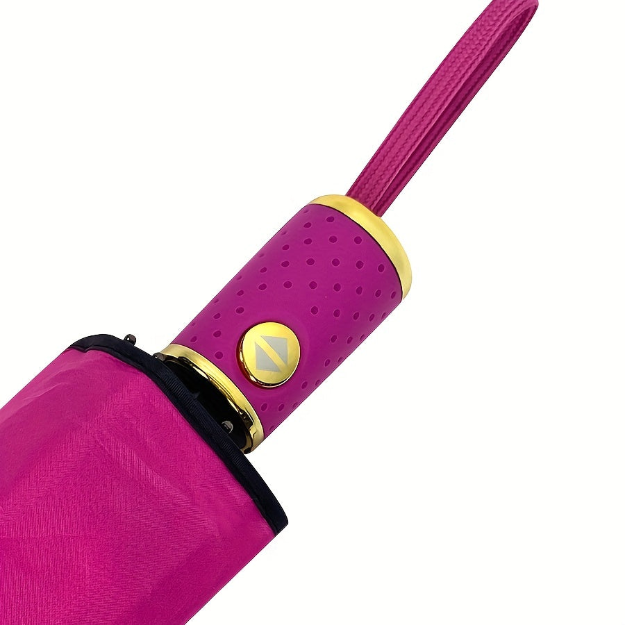 Rainbow Auto Folding Umbrella Windproof Sunshade UV Protection
