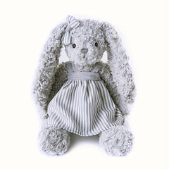 Grey Rabbit Plush Toy With Long Ear And Skirt Stuffed Animal