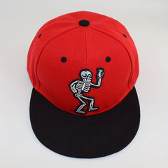 Skull Embroidery Hip Hop Cap Snapback Baseball Flat Bill Brim Hat