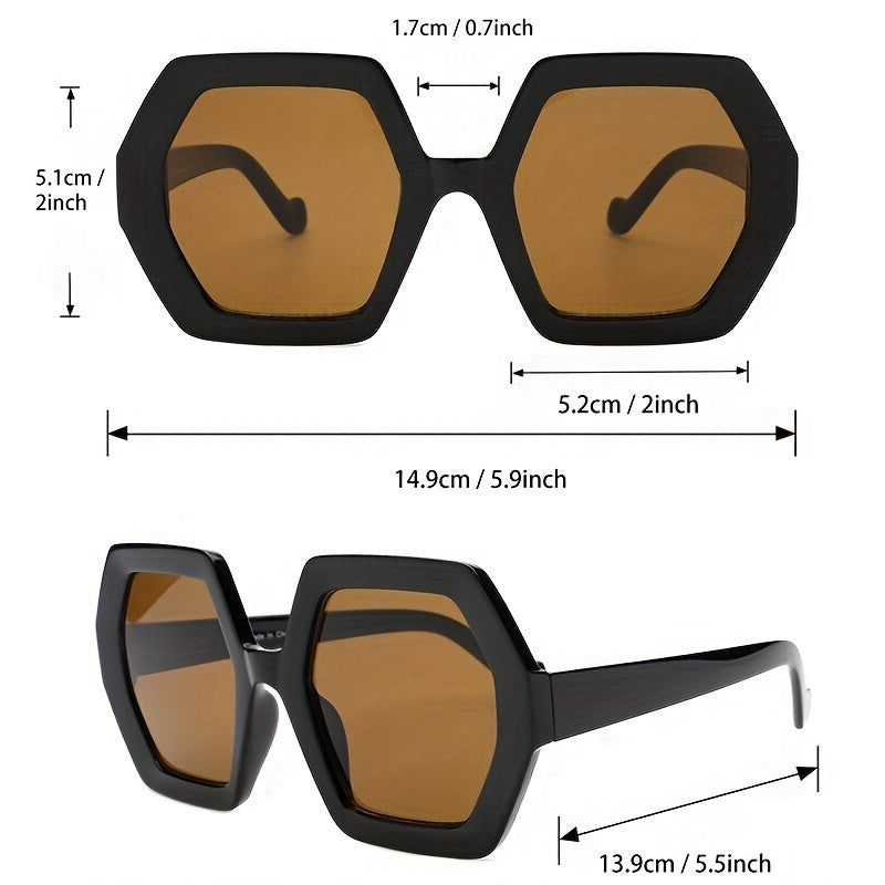 Y2K Rectangle Geometric Sunglasses Retro Outdoor Glasses UV400
