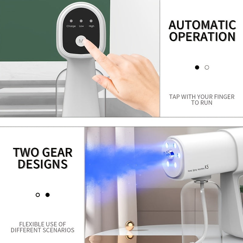 Cordless Handheld Nano Steam Gun Rechargeable Sprayer Sanitizer